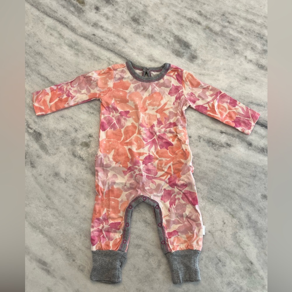 Burt’s Bees Baby Pink Floral Romper 0-3 Months